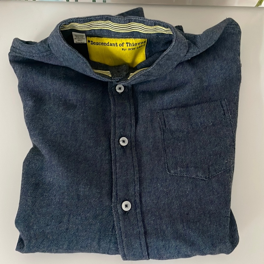 Descendant of Thieves Mens long sleeve button up shirt
